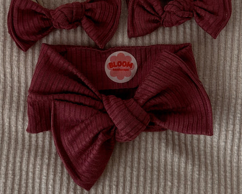 Brick Ribbed Tie On Headwrap