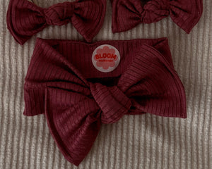 Brick Ribbed Tie On Headwrap