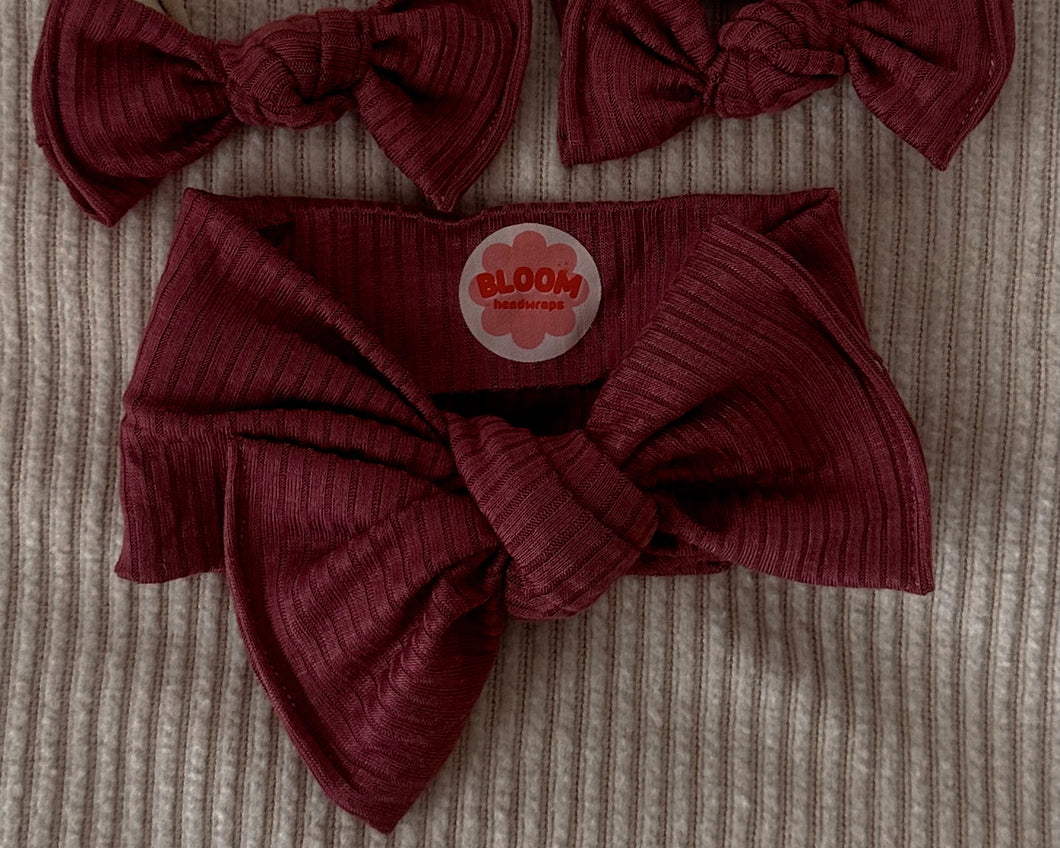 Brick Ribbed Tie On Headwrap