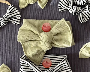 Honeydew Sweater Ribbed Tie On Headwrap