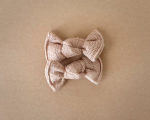 Tan Sweater Knit BloomCLIPS set of 2