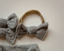 Fuzzy Light Gray BloomCLIPS or Nylon Headband