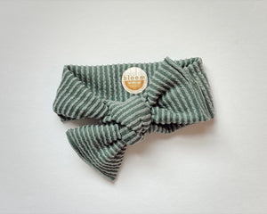 Seafoam Ribbed Tie On Headwrap