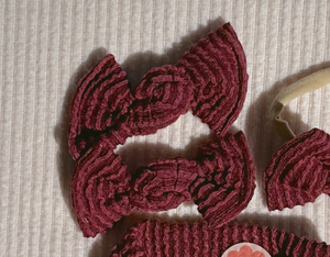 autumn berry wavy ribbed bloom clips set of 2 alligator clips for toddlers