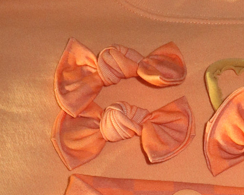 autumn checker bloomclips for baby girl alligator clips