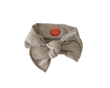 baby girl bow headwrap stone neutral 