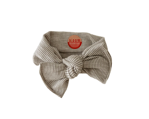 baby girl bow headwrap stone neutral 