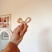 blush bow claw clip for women large hair accessories