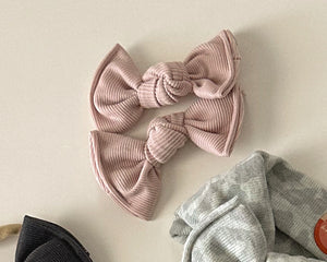 blush mini ribbed bloomclips toddler piggy sets bows baby girl