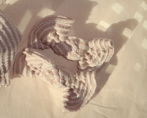 cream wavy ribbed neutral bloom clips for toddler girl bows