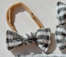 dark green stripe ribbed nylon headband bow for baby girl newborn