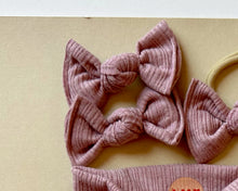 dusty lavender bloom clips for baby girl