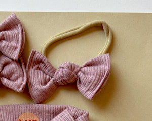 dusty lavender ribbed nylon headband 