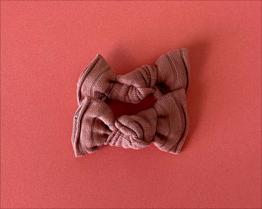 Dusty Pink Wide Ribbed BloomCLIPS set of 2