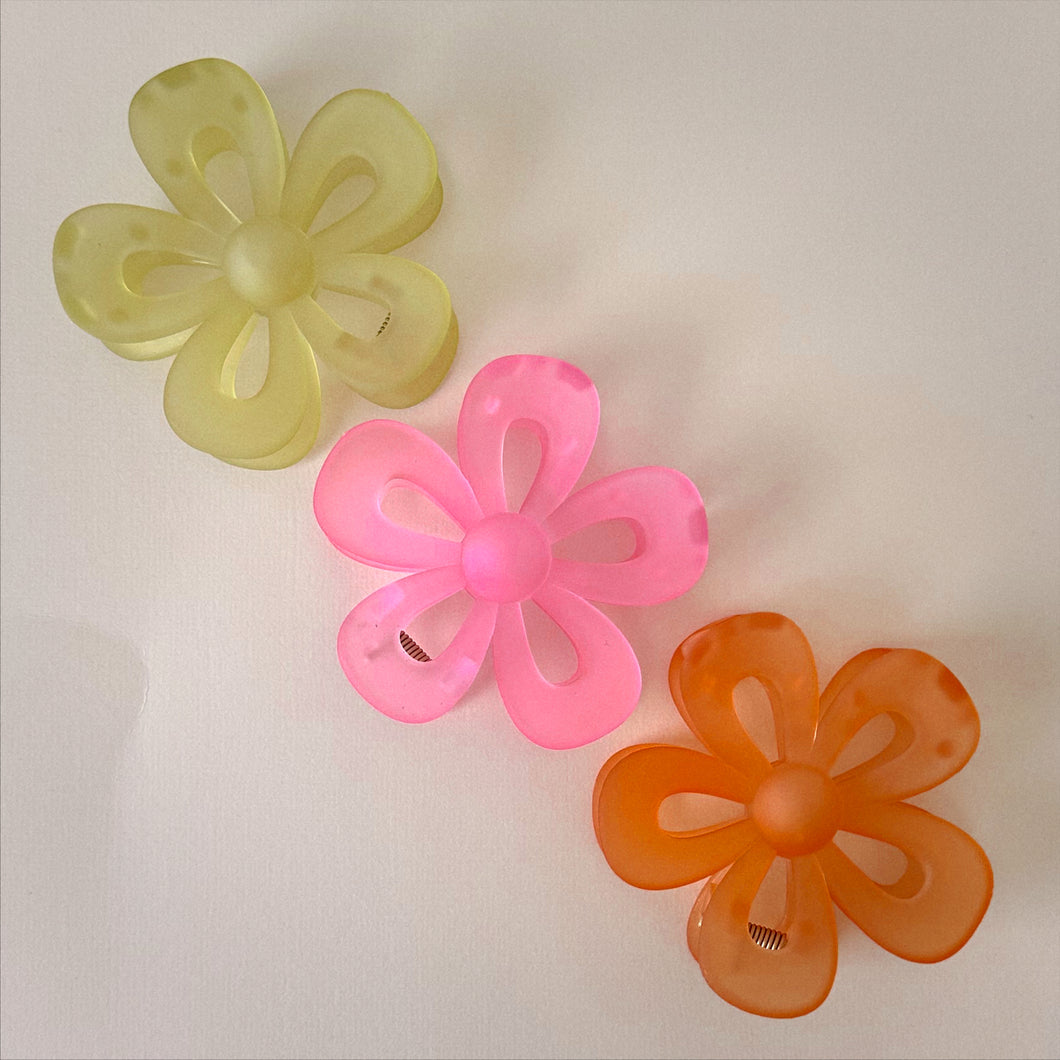 Daisy Frosted Outline Clips