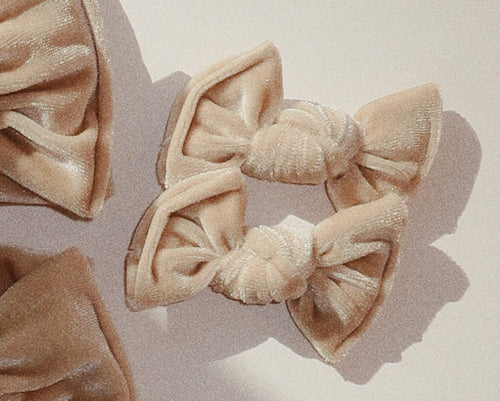 ivory velvet hair bows toddler baby girl