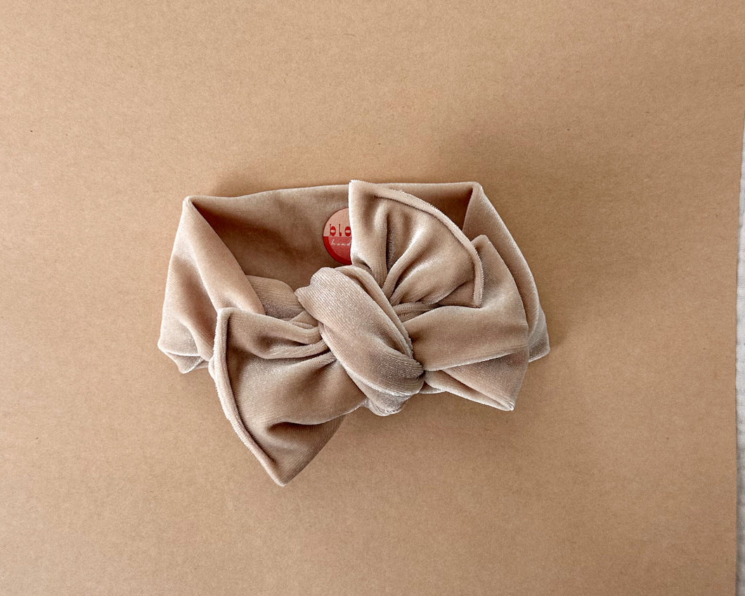 ivory velvet oversized bow