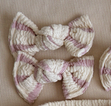lavender texture stripe bloomclips toddler piggy set bows for baby girl