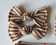 nutmeg mini stripe bloomclips bows for baby girl toddler piggy set
