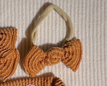 nylon headband bow for baby girl orange toasted pumpkin
