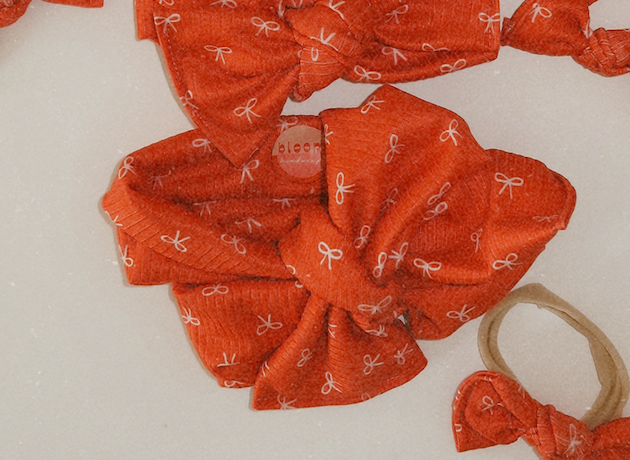 red bows holiday headband bow baby girl newborn 