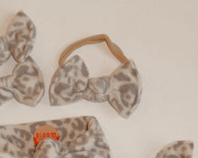 Fuzzy Snow Leopard BloomCLIPS or Nylon Headband