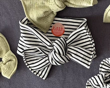 striped baby bow headwrap headband motherhood mama baby girl newborn