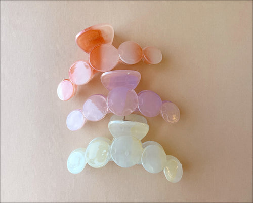 Bubble Claw Clips Sheer Pastels
