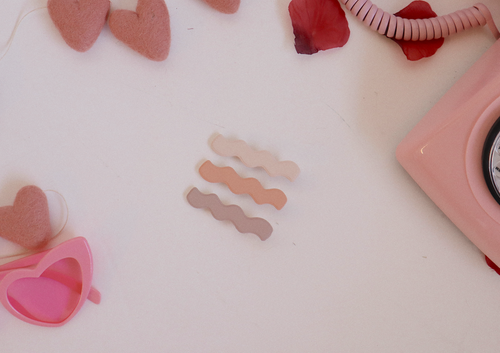 Wavy Matte Clips set of 3