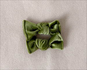 Olive Green Velvet BloomCLIPS set of 2