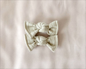 Creamy Wide Ribbed BloomCLIPS set of 2