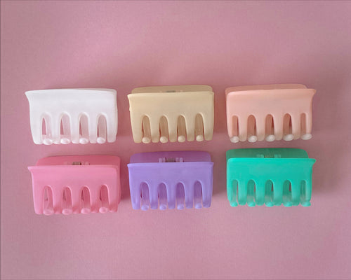 Straight Lines Pastel Claw Clip