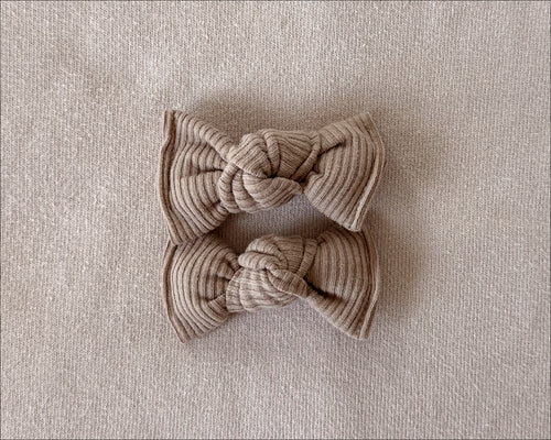 *RESTOCK* Camel Ribbed BloomCLIPS set of 2