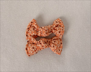 Orange Daisies Ribbed BloomCLIPS set of 2