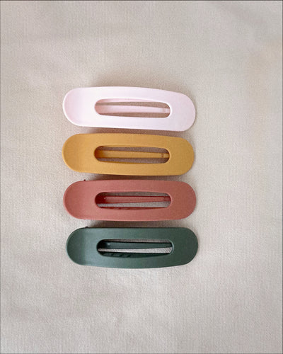matte flat lay claw clip for women neutrals